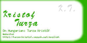 kristof turza business card