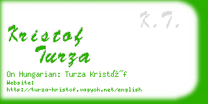 kristof turza business card
